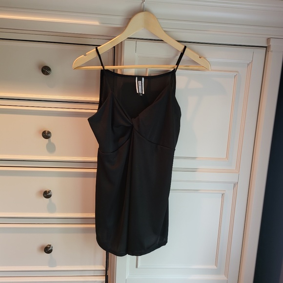 Adam Tala Size Small Black Top Spaghetti Straps Twist Front - Picture 1 of 4